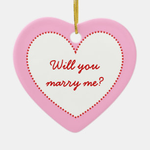 I love you. Will you marry me? Ceramic Tree Decoration