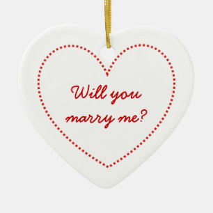 I love you. Will you marry me? Ceramic Tree Decoration