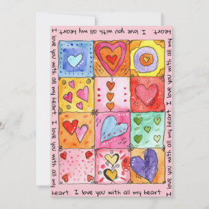 I love you with all my heart, Valentinskarte Holiday Card