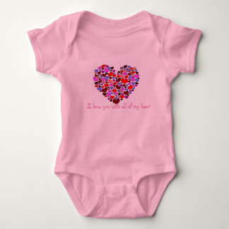 I love you with all of my heart baby bodysuit