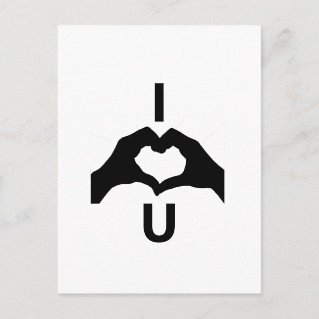 I Love You (With Hand Signs) Postcard (Front)