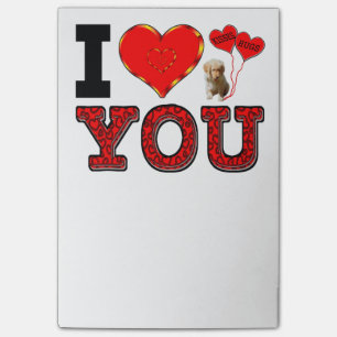 I Love You With Hugs & Kisses Post-it Notes