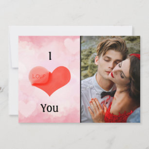 I Love You with Personal Photo Holiday Card