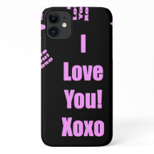 I Love You with Pink Lettering