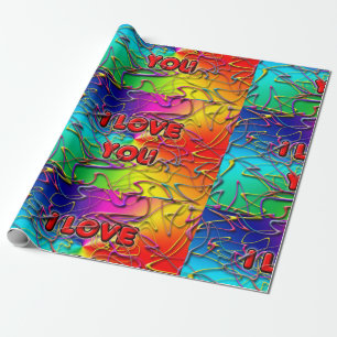 'I Love You' Wrapping Paper