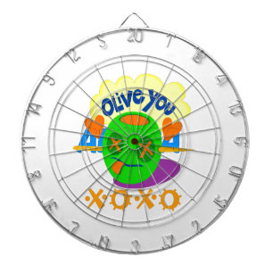 I Love You XOXO beautiful amazing Graphic text Art Dartboard