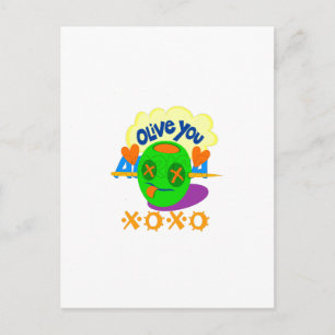 I Love You XOXO beautiful amazing Graphic text Art Postcard