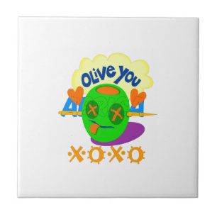 I Love You XOXO beautiful amazing Graphic text Art Tile