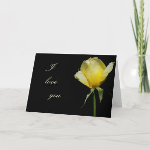 I love you yellow greeting card