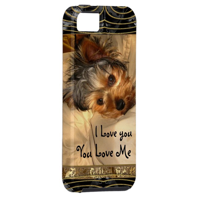 I Love You Yorkie Monogram Case-Mate iPhone Case (Back/Right)