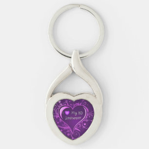 I Love Younique Twisted Heart Keychain