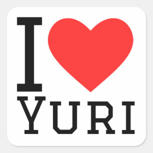 I love yuri  square sticker