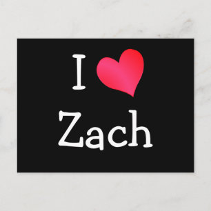 I Love Zach Postcard