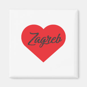 I Love Zagreb - Croatia Magnet