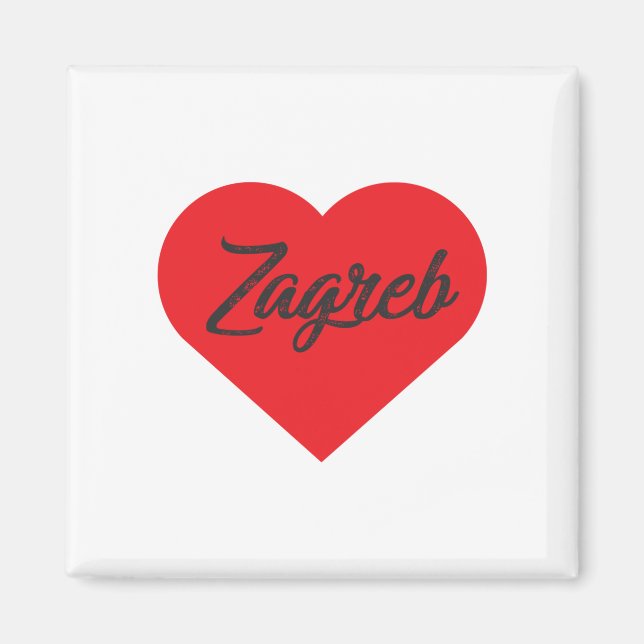 I Love Zagreb - Croatia Magnet (Front)