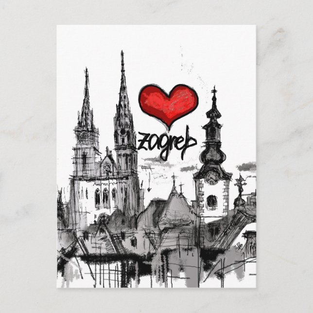 i love Zagreb Postcard (Front)