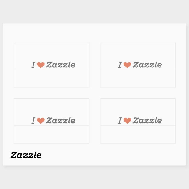 I Love Zazzle Sticker (Sheet)