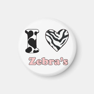 I love Zebras Magnet