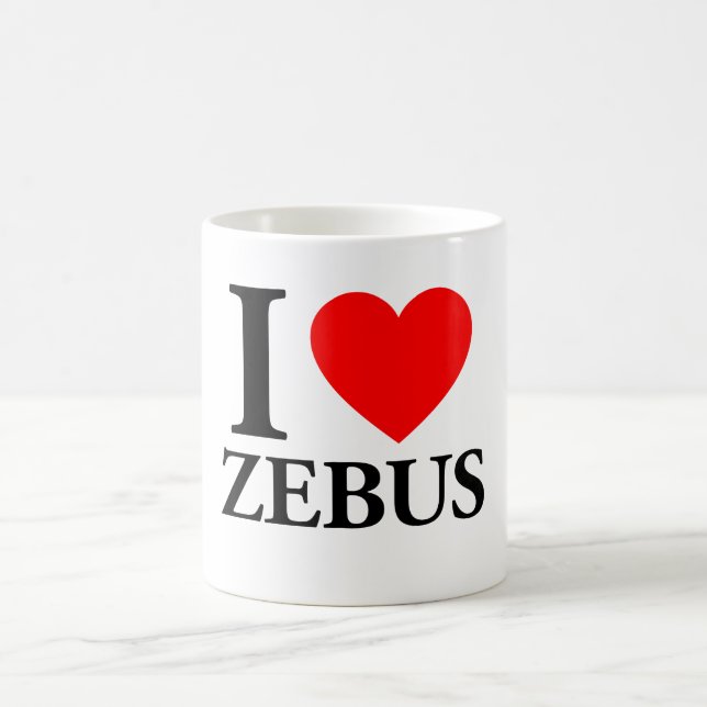 I Love Zebus Coffee Mug (Center)