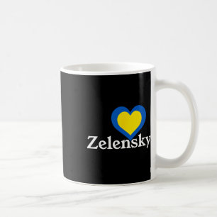 I Love Zelensky Ukraine President Volodymyr Heart Coffee Mug