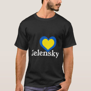 I Love Zelensky Ukraine President Volodymyr Heart T-Shirt