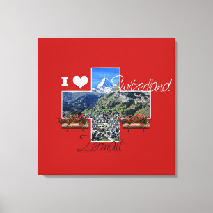 I love Zermatt, Switzerland - Wrapped Canvas