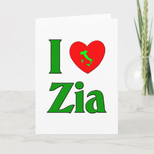 I Love Zia (Italian Aunt) Holiday Card