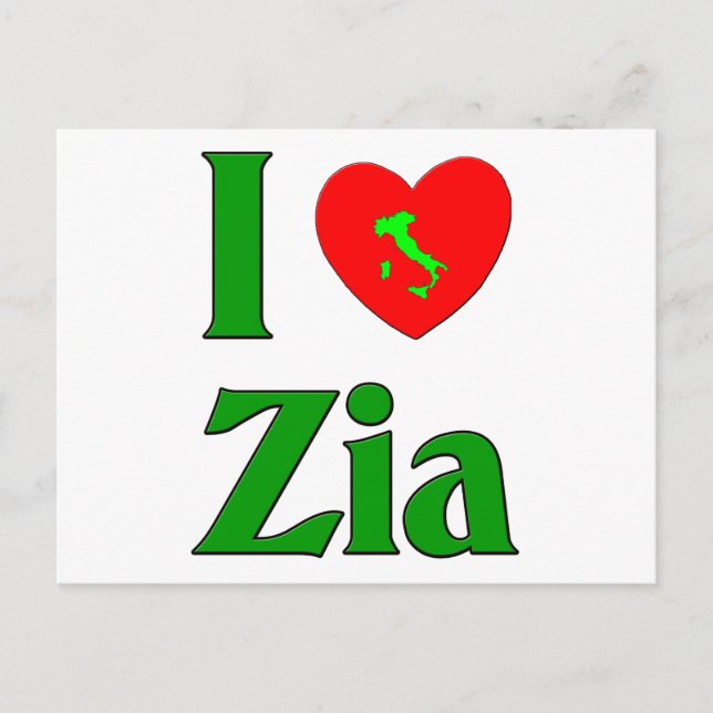 I Love Zia Postcard (Front)
