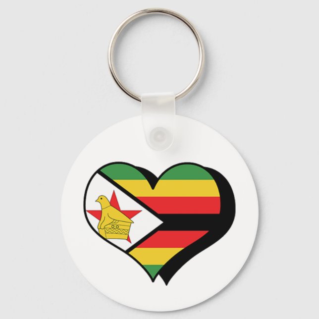 I Love Zimbabwe Keychain (Front)