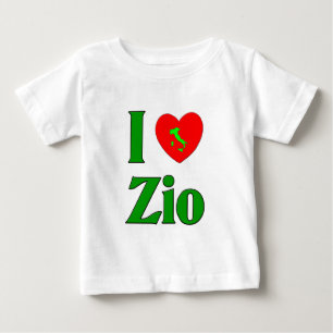 I Love Zio (Italian Uncle) Baby T-Shirt