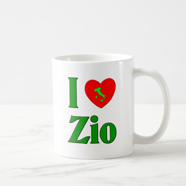 I Love Zio (Italian Uncle) Coffee Mug (Right)