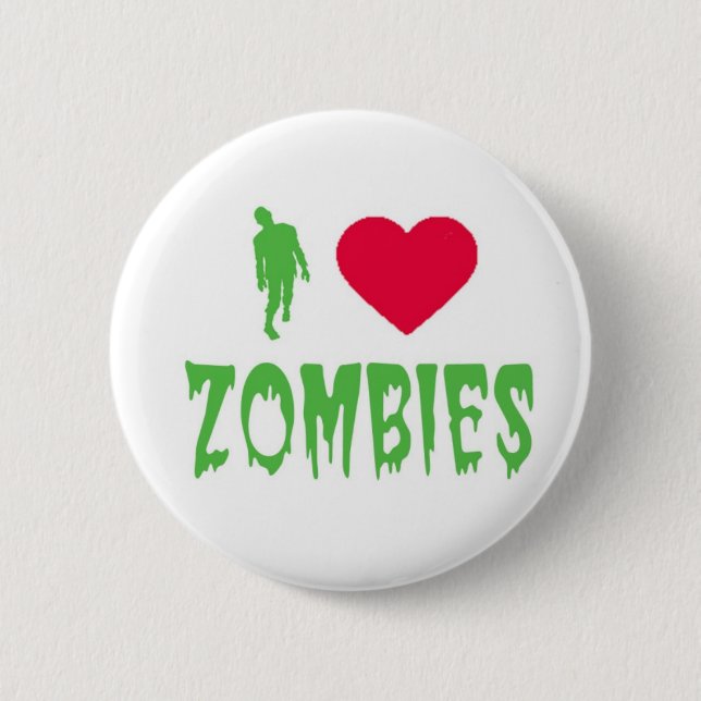I LOVE ZOMBIES Button (Front)