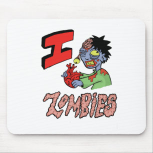 I LOVE ZOMBIES finished 3 Mouse Mat