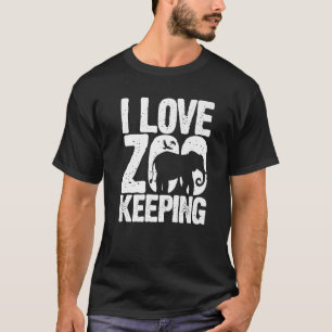 I Love Zoo Keeping Animal Animal Keeper Zoologist T-Shirt