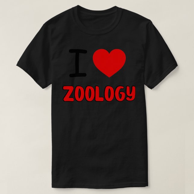 I Love Zoology design For Zoologist gift T-Shirt (Design Front)