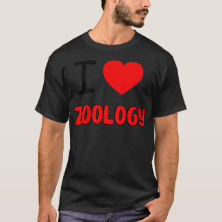 I Love Zoology design For Zoologist gift T-Shirt