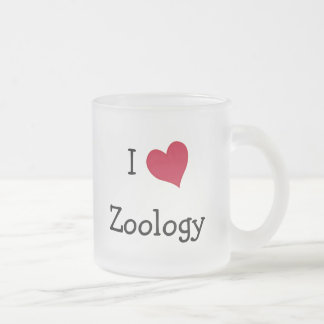 I Love Zoology Frosted Glass Coffee Mug
