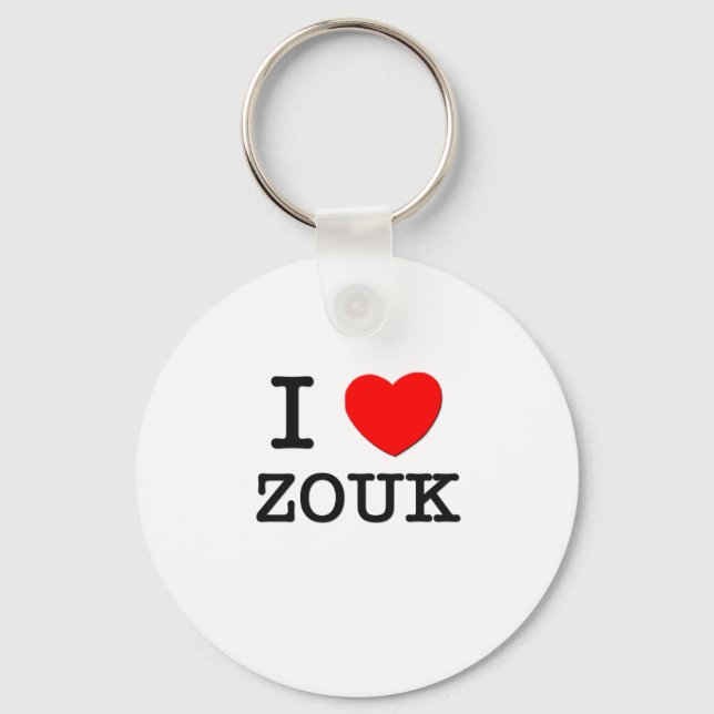 I Love Zouk Key Ring (Front)