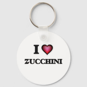 I Love Zucchini Key Ring