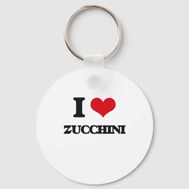 I love Zucchini Key Ring (Front)