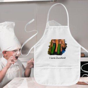 I Love Zucchini! Kids Apron