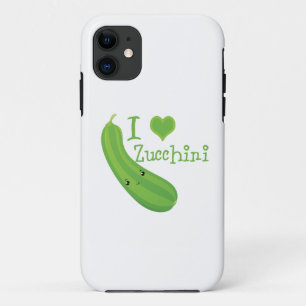 I Love Zucchini Smiling Kawaii Zucchini iPhone 11 Case