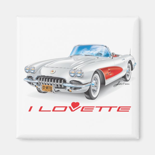 I LOVETTE UNIQUE CAR DESIGN MAGNET (Front)