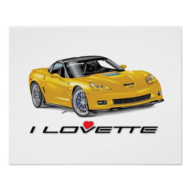 I LOVETTE UNIQUE CAR DESIGN POSTER (Front)