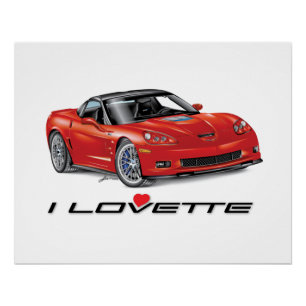I LOVETTE UNIQUE CAR DESIGN POSTER