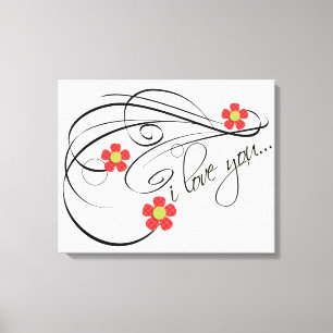 I LOVEYOU CANVAS PRINT