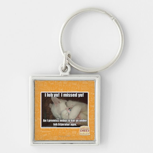 I lub Yu! I missed  yu! Key Ring (Front)