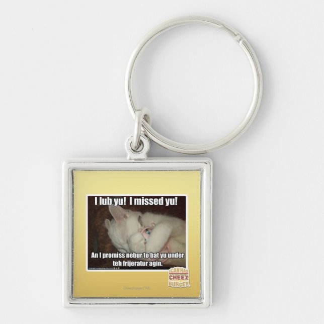 I lub Yu! I missed  yu! Key Ring (Front)