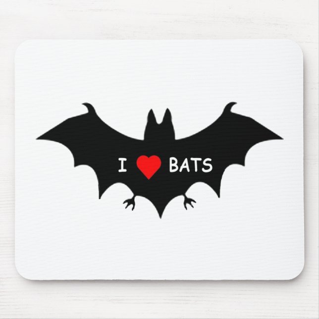 I Luv Bats Mouse Mat (Front)