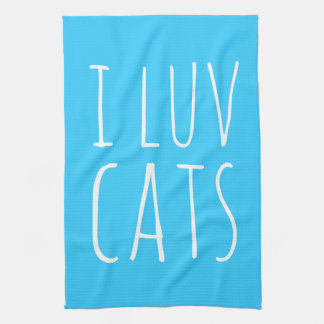 I Luv Cats Tea Towel